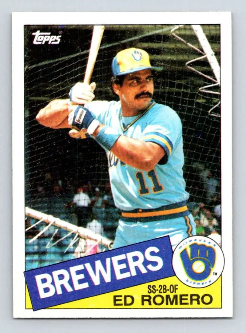 1985 Topps #498 Ed Romero EX Excellent Milwaukee Brewers Baseball Card - Baseball Card Single