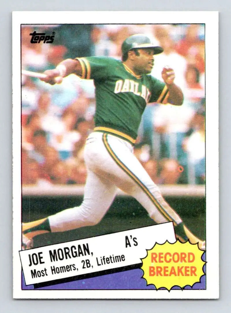1985 Topps #5 Joe Morgan EX Excellent Oakland Athletics Baseball Card - Baseball Card Single