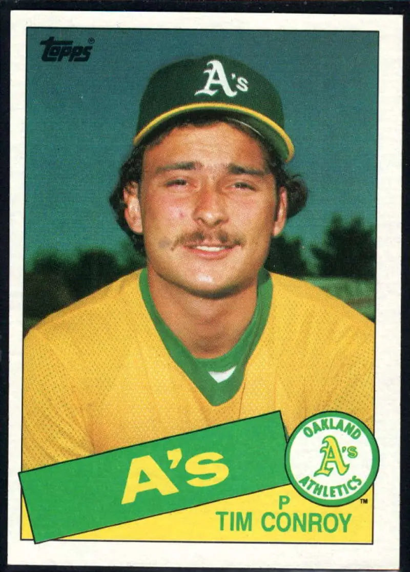 1985 Topps #503 Tim Conroy EX Excellent Oakland Athletics Baseball Card - Baseball Card Single
