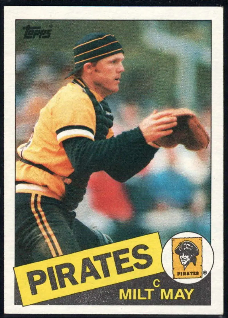 1985 Topps #509 Milt May EX Excellent Pittsburgh Pirates Baseball Card - Baseball Card Single
