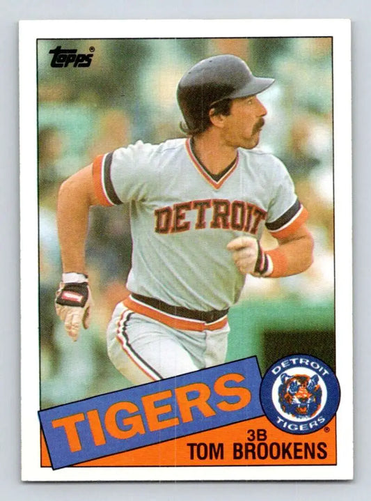 1985 Topps #512 Tom Brookens EX Excellent Detroit Tigers Baseball Card - Baseball Card Single