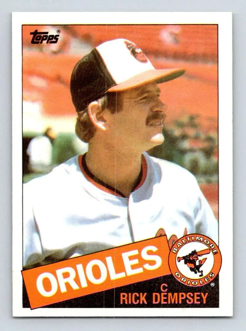 1985 Topps #521 Rick Dempsey EX Excellent Baltimore Orioles Baseball Card - Baseball Card Single