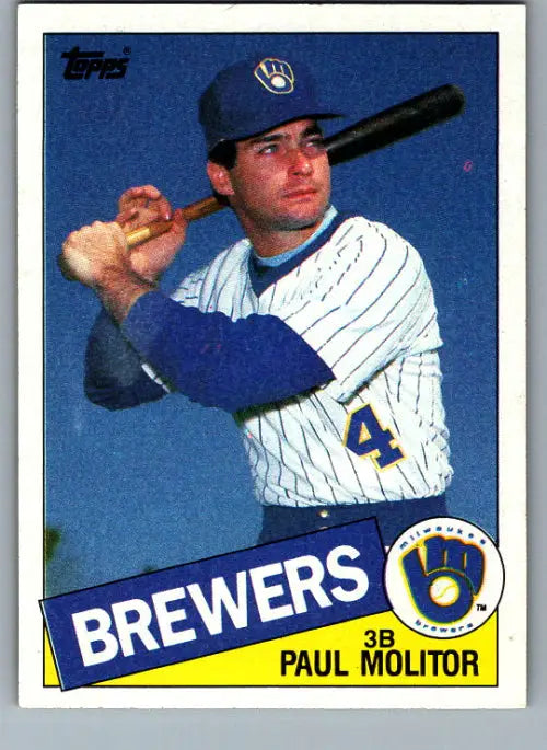 1985 Topps #522 Paul Molitor EX Excellent Milwaukee Brewers Baseball Card - Baseball Card Single
