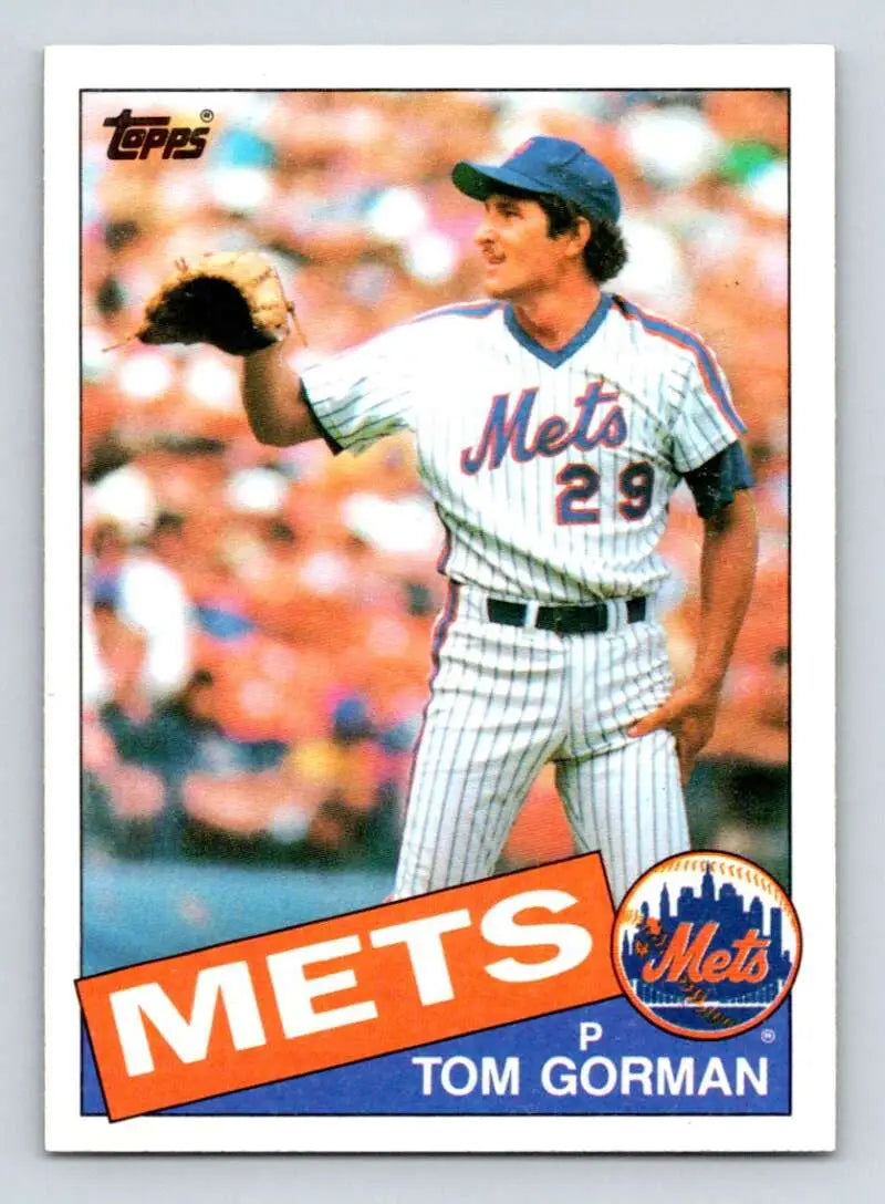 1985 Topps #53 Tom Gorman EX Excellent New York Mets Baseball Card - Baseball Card Single