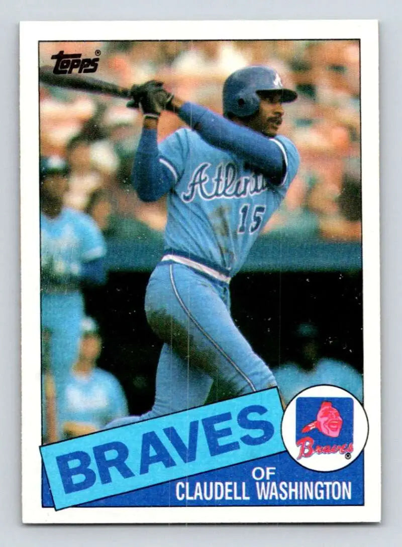 1985 Topps #540 Claudell Washington EX Excellent Atlanta Braves Baseball Card - Baseball Card Single
