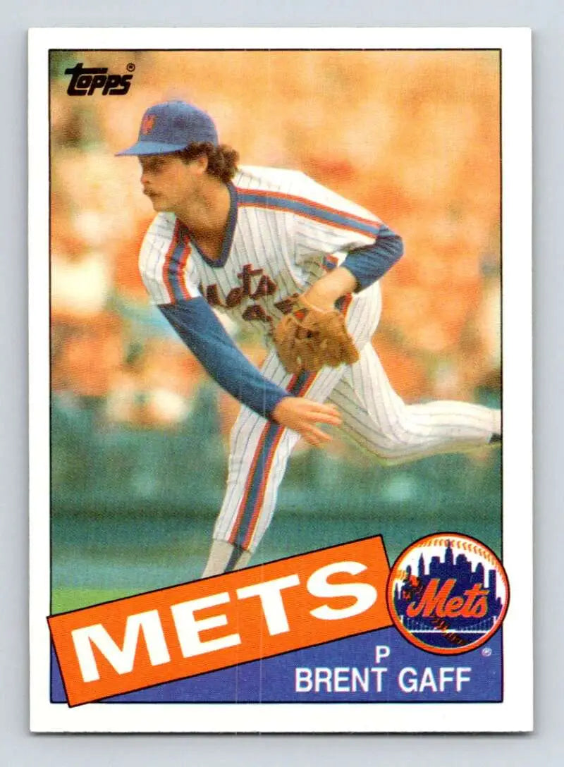 1985 Topps #546 Brent Gaff EX Excellent New York Mets Baseball Card - Baseball Card Single