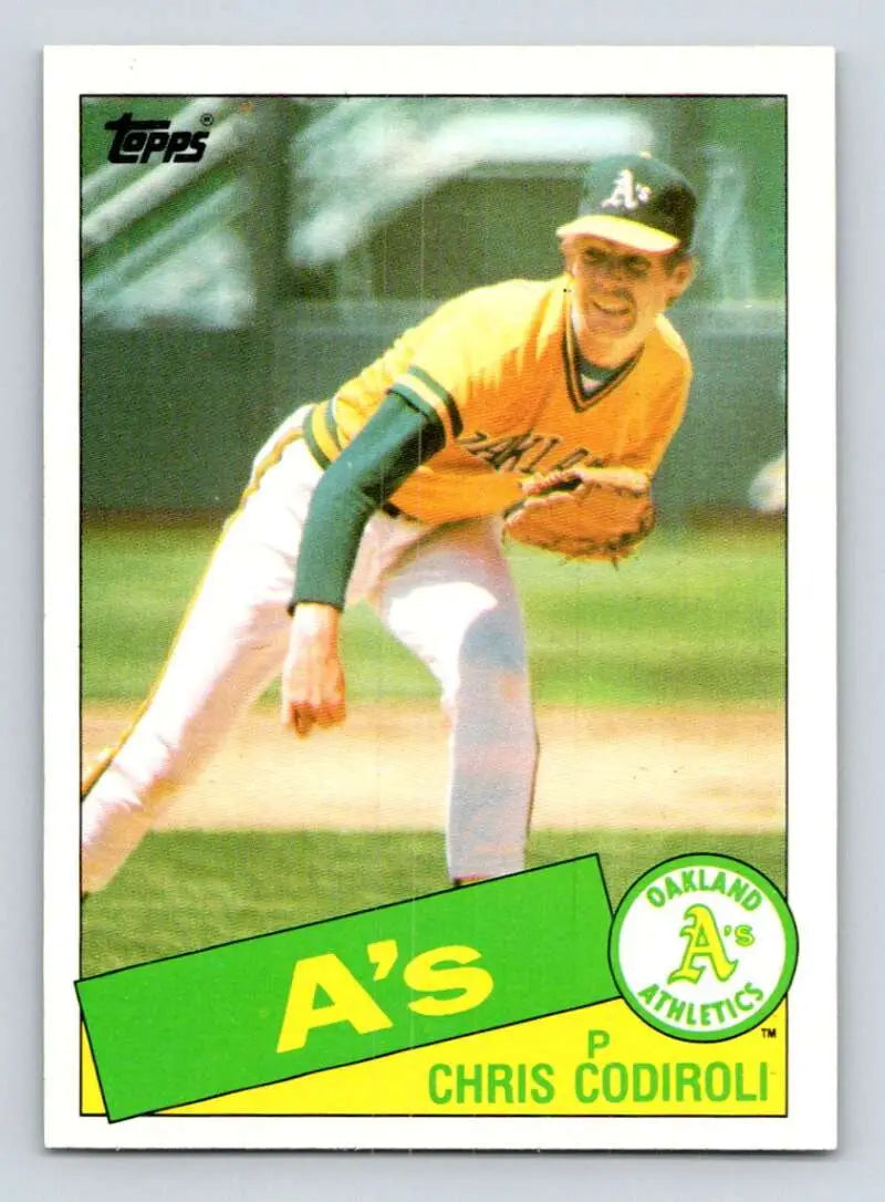 1985 Topps #552 Chris Codiroli EX Excellent Oakland Athletics Baseball Card - Baseball Card Single