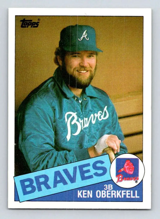 1985 Topps #569 Ken Oberkfell EX Excellent Atlanta Braves Baseball Card - Baseball Card Single