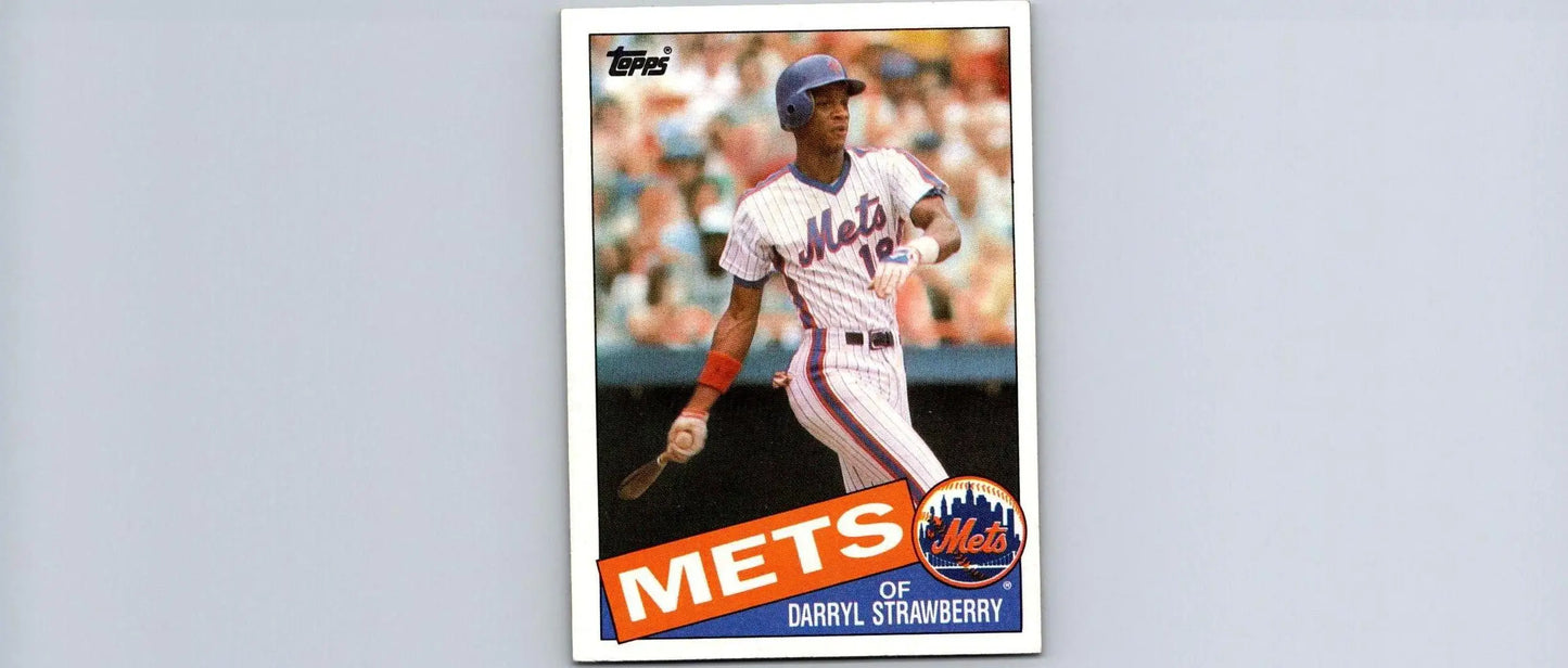 Darryl Strawberry trading card from 1985 Topps #570, a must-have for baseball card collectors