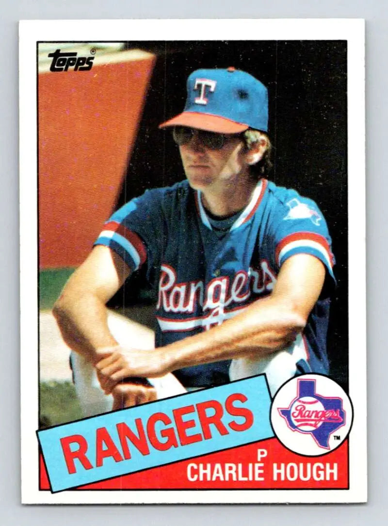 1985 Topps #571 Charlie Hough EX Excellent Texas Rangers Baseball Card - Baseball Card Single