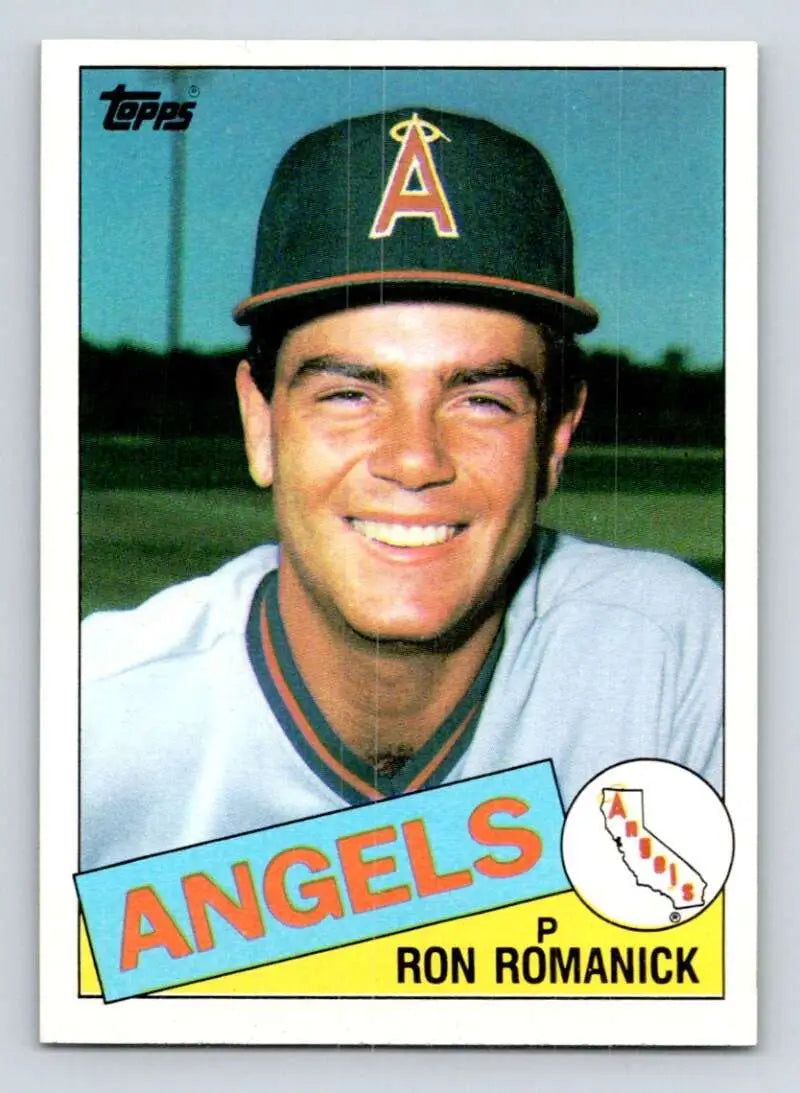 1985 Topps #579 Ron Romanick EX Excellent California Angels Baseball Card - Baseball Card Single