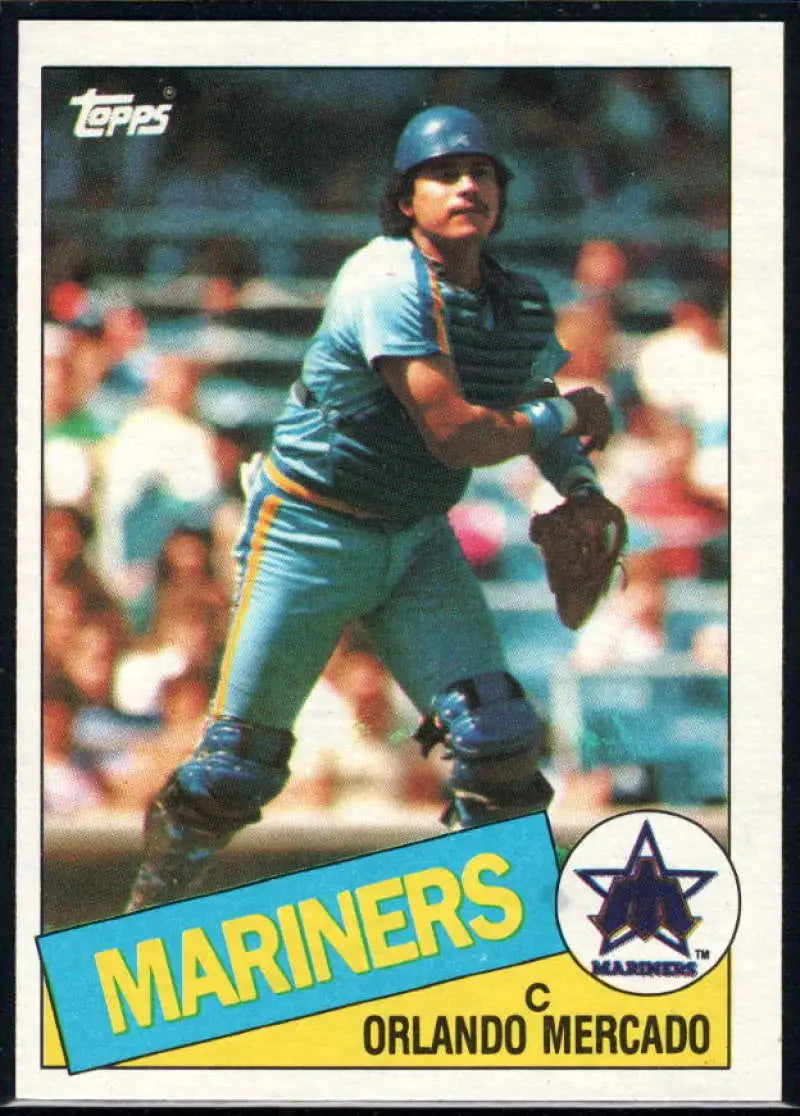 1985 Topps #58 Orlando Mercado EX Excellent Seattle Mariners Baseball Card - Baseball Card Single