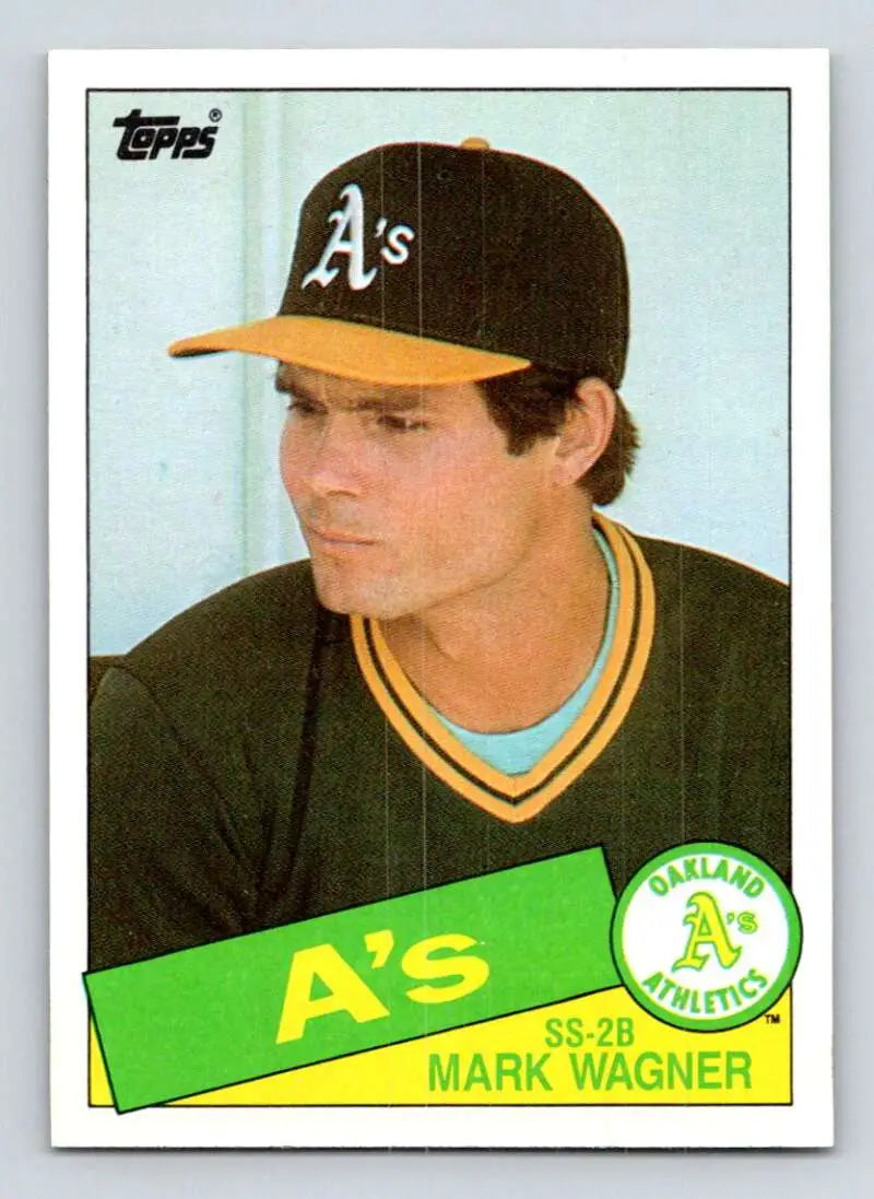 1985 Topps #581 Mark Wagner EX Excellent Oakland Athletics Baseball Card - Baseball Card Single