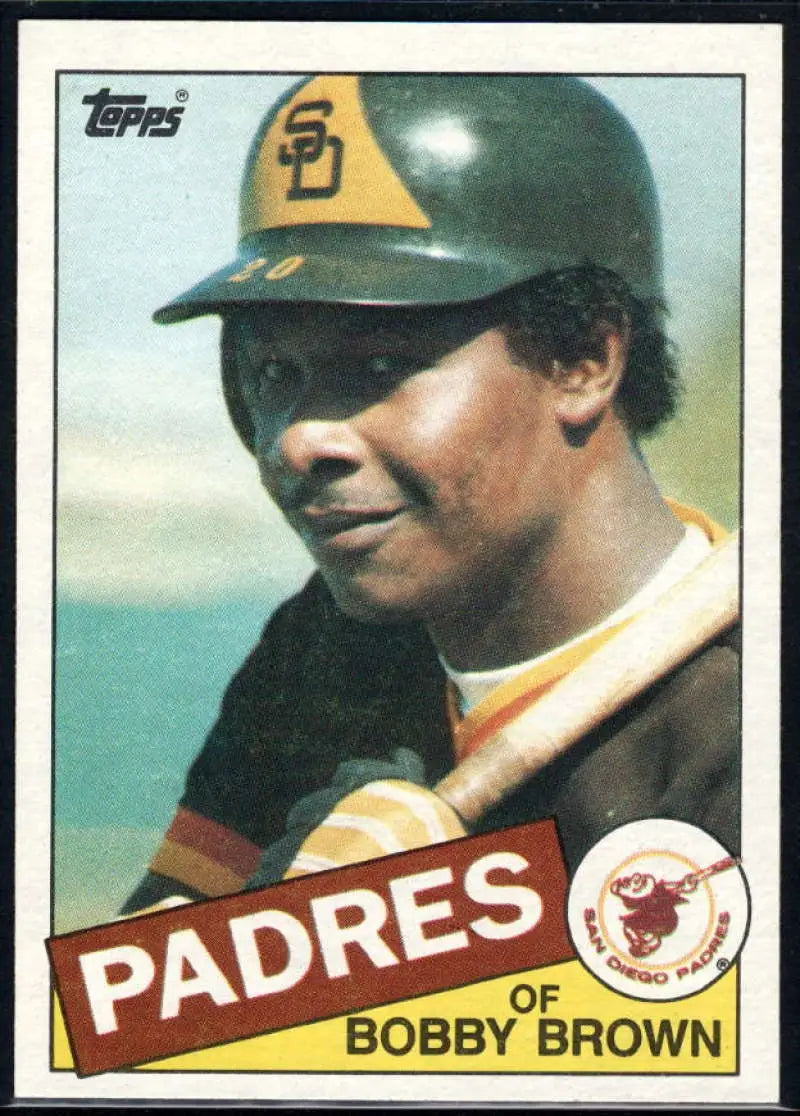 1985 Topps #583 Bobby Brown EX Excellent San Diego Padres Baseball Card - Baseball Card Single