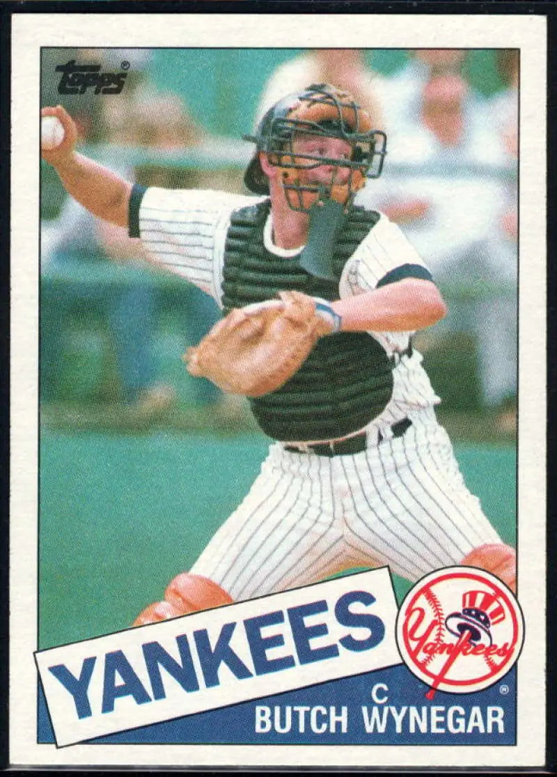 1985 Topps #585 Butch Wynegar EX Excellent New York Yankees Baseball Card - Baseball Card Single