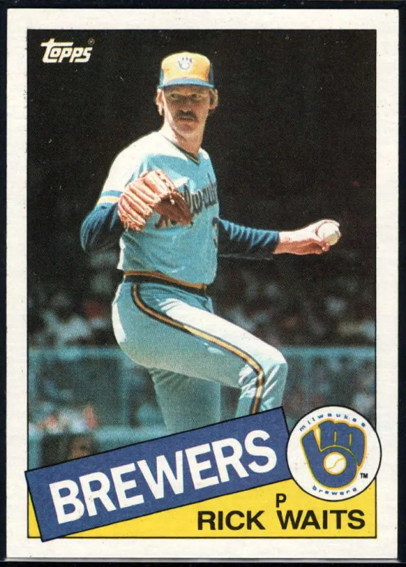 1985 Topps #59 Rick Waits EX Excellent Milwaukee Brewers Baseball Card - Baseball Card Single