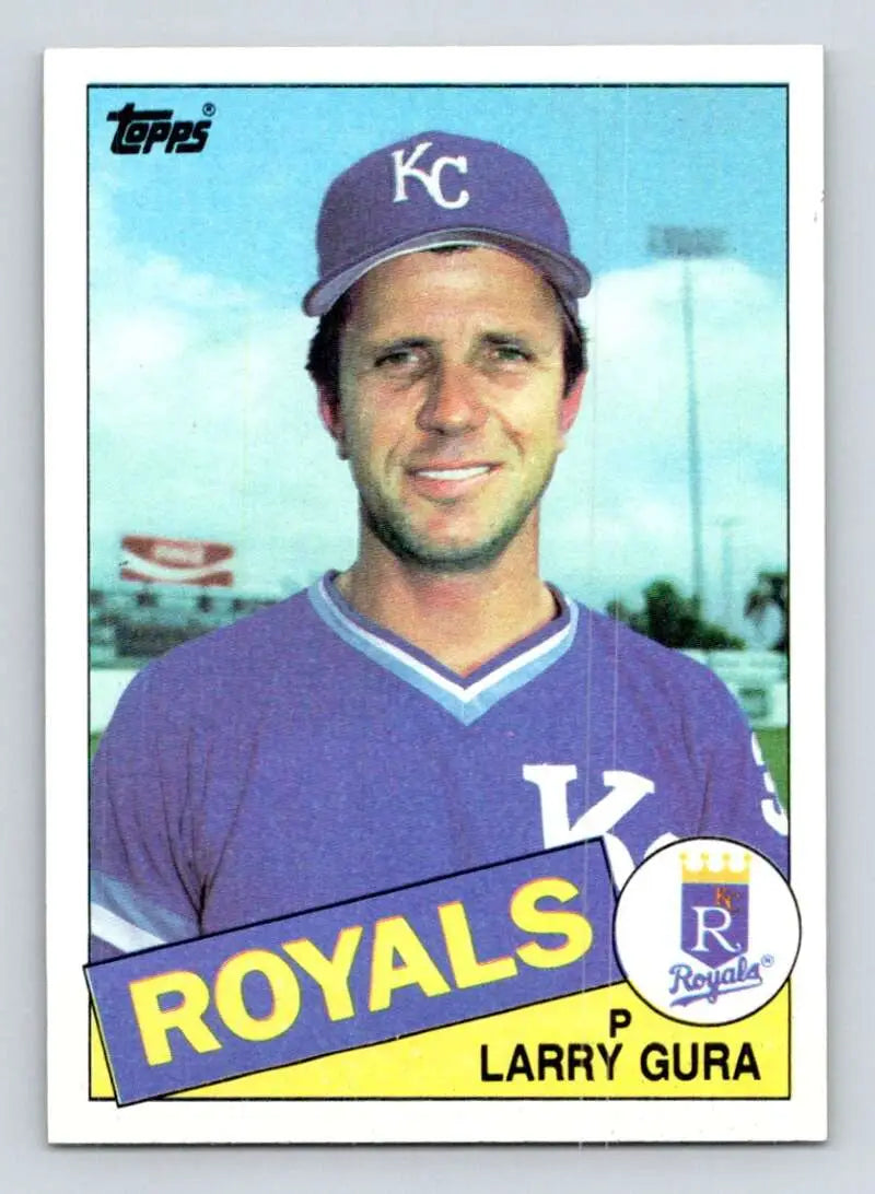 1985 Topps #595 Larry Gura EX Excellent Kansas City Royals Baseball Card - Baseball Card Single