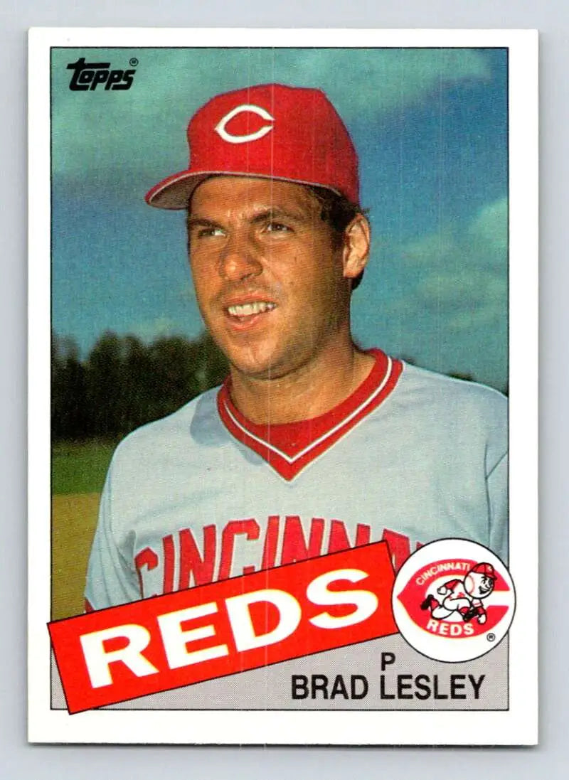 1985 Topps #597 Brad Lesley EX Excellent Cincinnati Reds Baseball Card - Baseball Card Single
