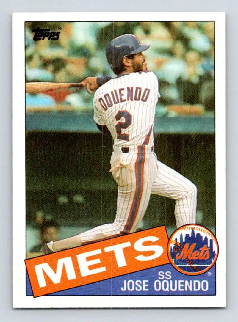 1985 Topps #598 Jose Oquendo EX Excellent New York Mets Baseball Card - Baseball Card Single