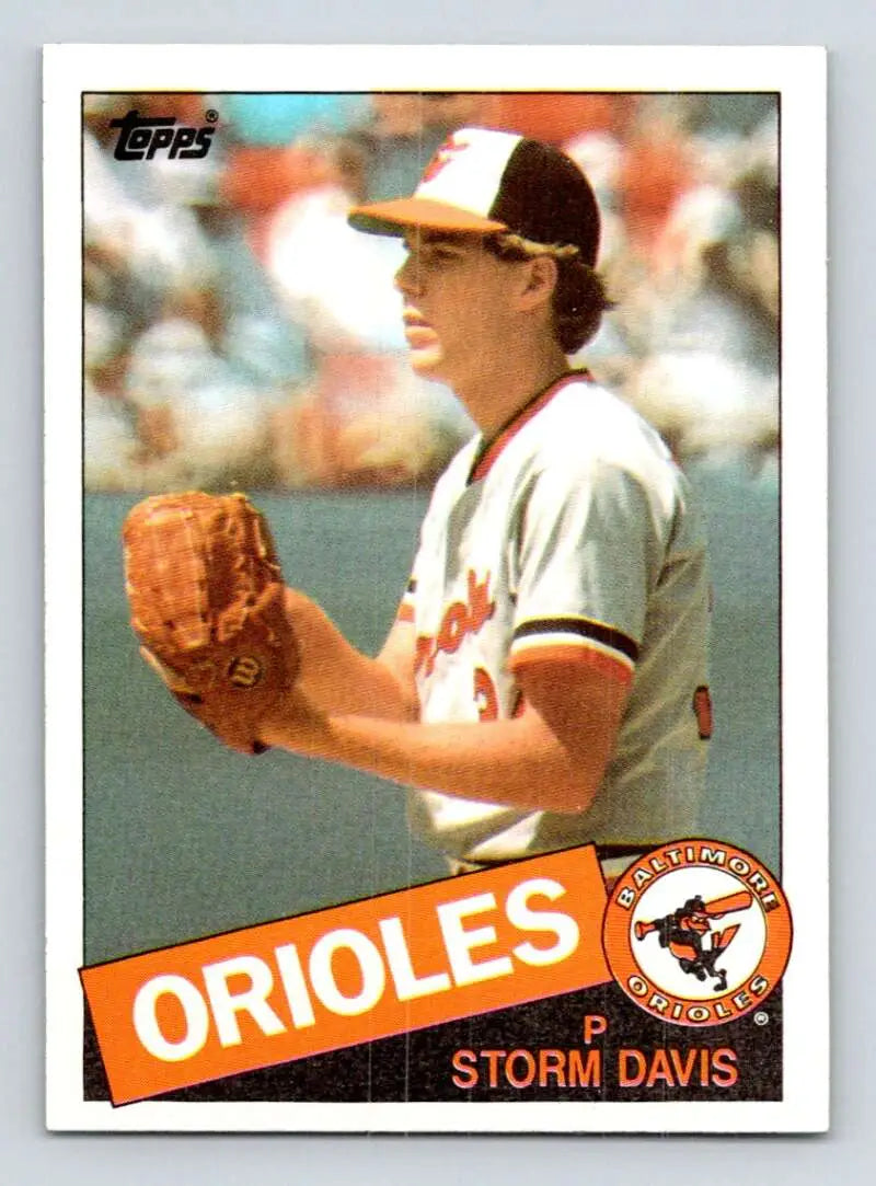 1985 Topps #599 Storm Davis EX Excellent Baltimore Orioles Baseball Card - Baseball Card Single
