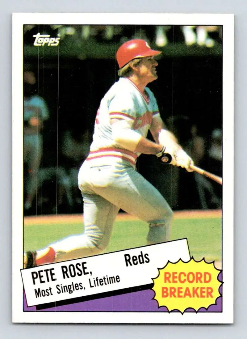 1985 Topps #6 Pete Rose EX Excellent Cincinnati Reds Baseball Card - Baseball Card Single