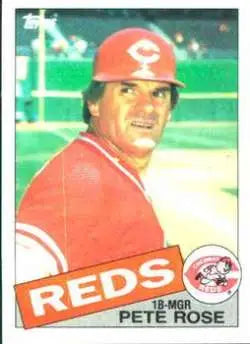 1985 Topps #600 Pete Rose EX Excellent Cincinnati Reds Baseball Card - Baseball Card Single