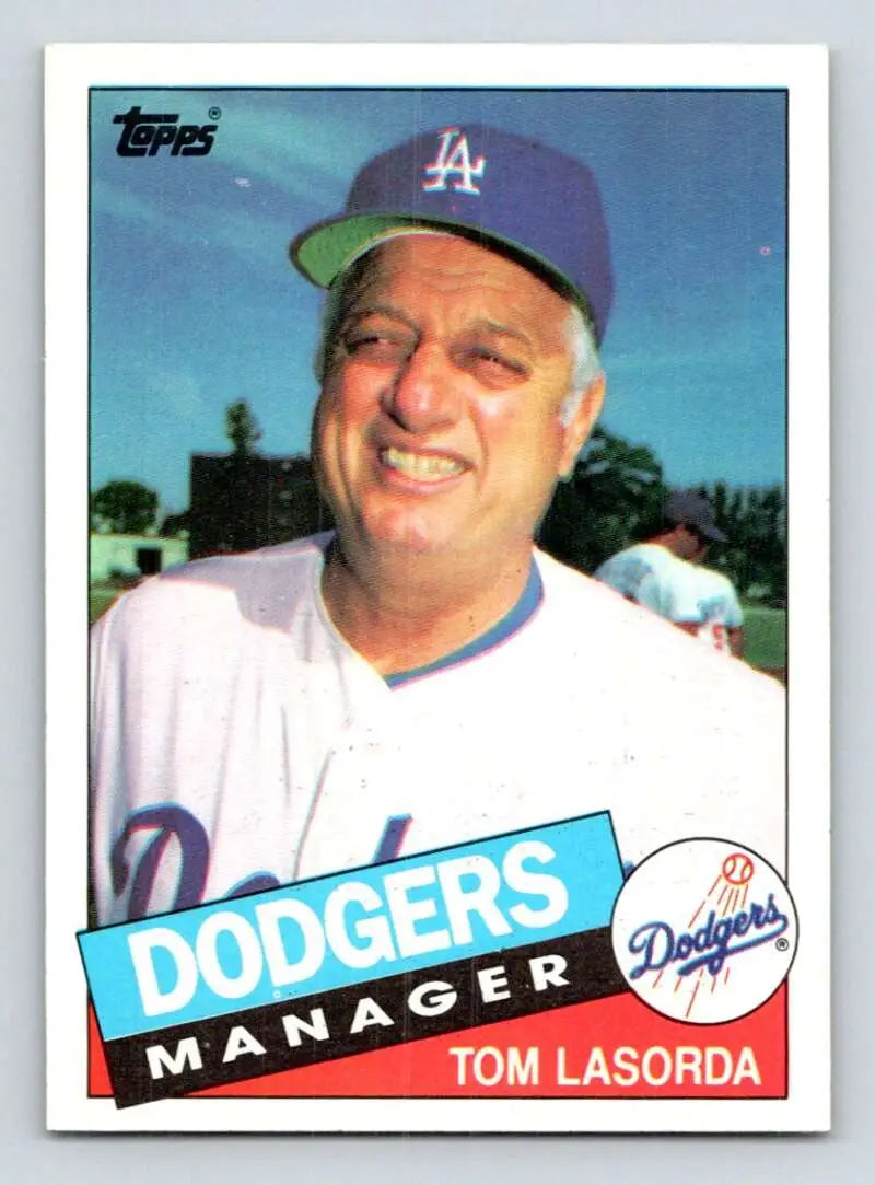 1985 Topps #601 Tommy Lasorda EX Excellent Los Angeles Dodgers Baseball Card - Baseball Card Single