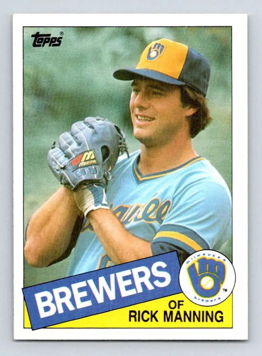 1985 Topps #603 Rick Manning EX Excellent Milwaukee Brewers Baseball Card