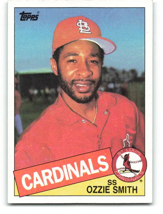 1985 Topps #605 Ozzie Smith EX Excellent St. Louis Cardinals Baseball Card - Baseball Card Single