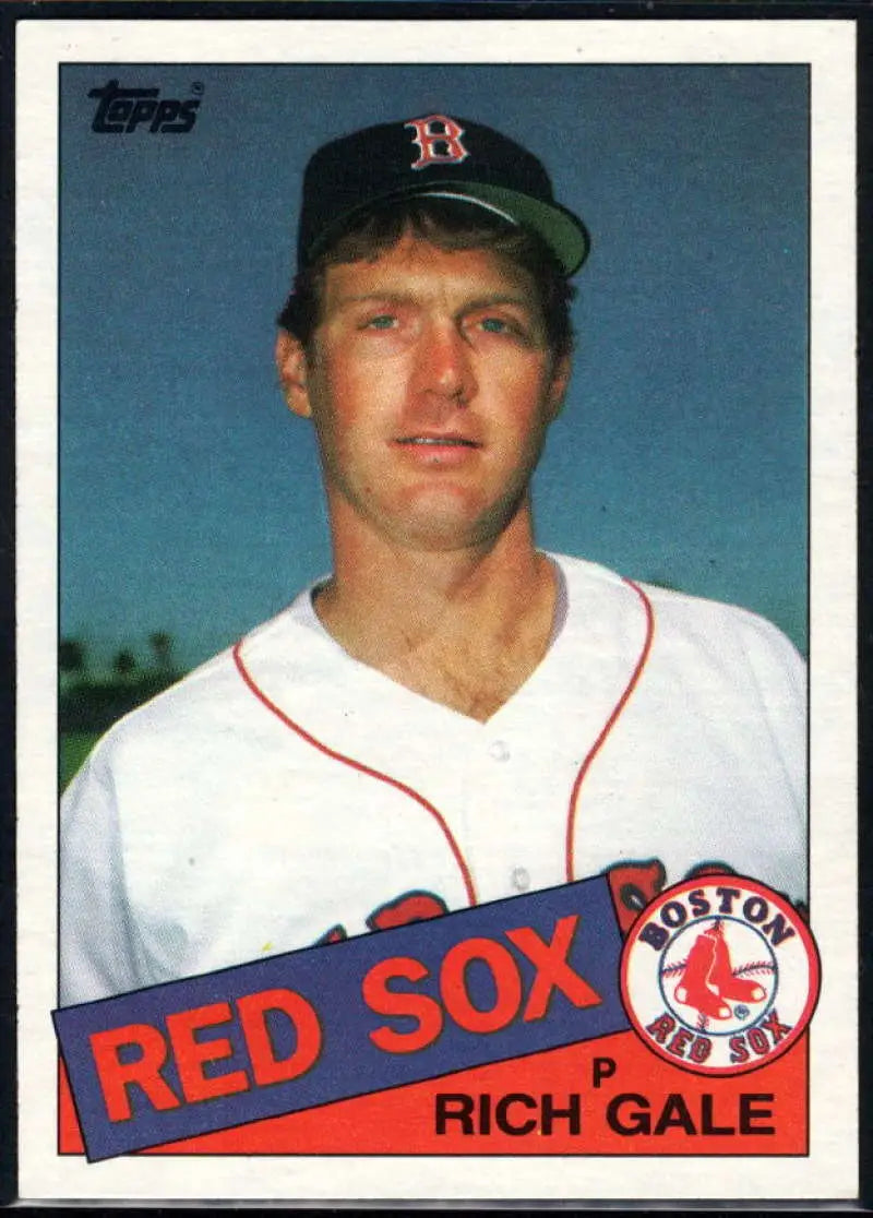 1985 Topps #606 Rich Gale EX Excellent Boston Red Sox Baseball Card - Baseball Card Single