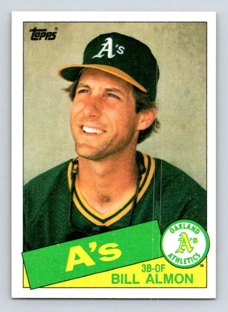 1985 Topps #607 Bill Almon EX Excellent Oakland Athletics Baseball Card - Baseball Card Single