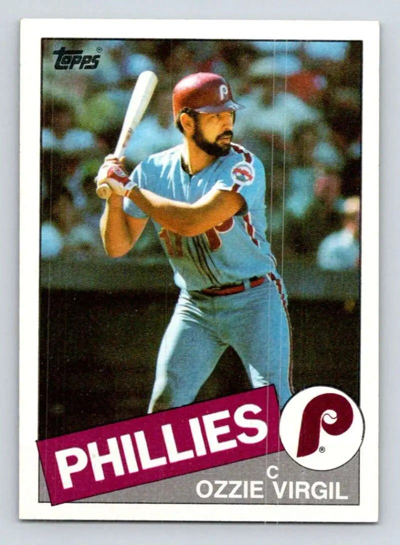 1985 Topps #611 Ozzie Virgil EX Excellent Philadelphia Phillies Baseball Card - Baseball Card Single
