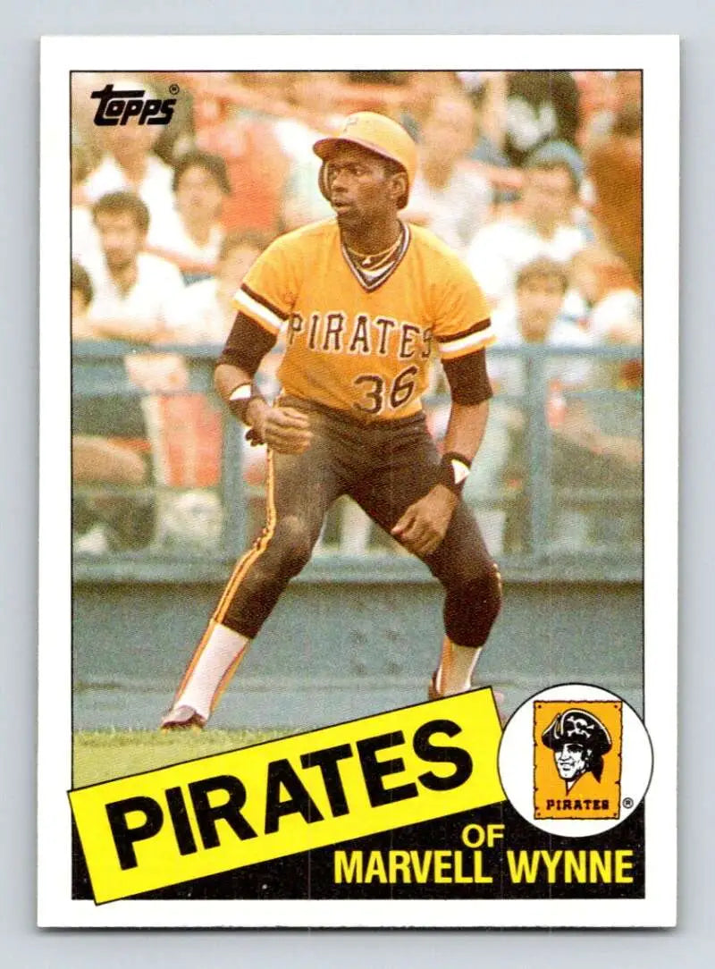 1985 Topps #615 Marvell Wynne EX Excellent Pittsburgh Pirates Baseball Card - Baseball Card Single