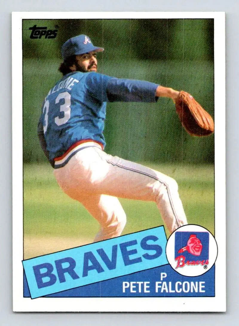 1985 Topps #618 Pete Falcone EX Excellent Atlanta Braves Baseball Card