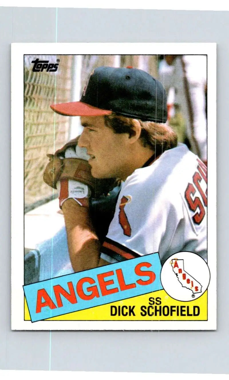 1985 Topps #629 Dick Schofield EX Excellent California Angels Baseball Card - Baseball Card Single