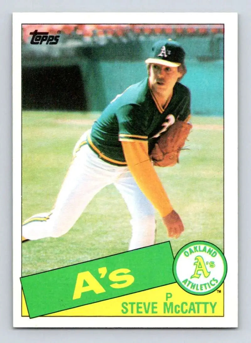 1985 Topps #63 Steve McCatty EX Excellent Oakland Athletics Baseball Card - Baseball Card Single