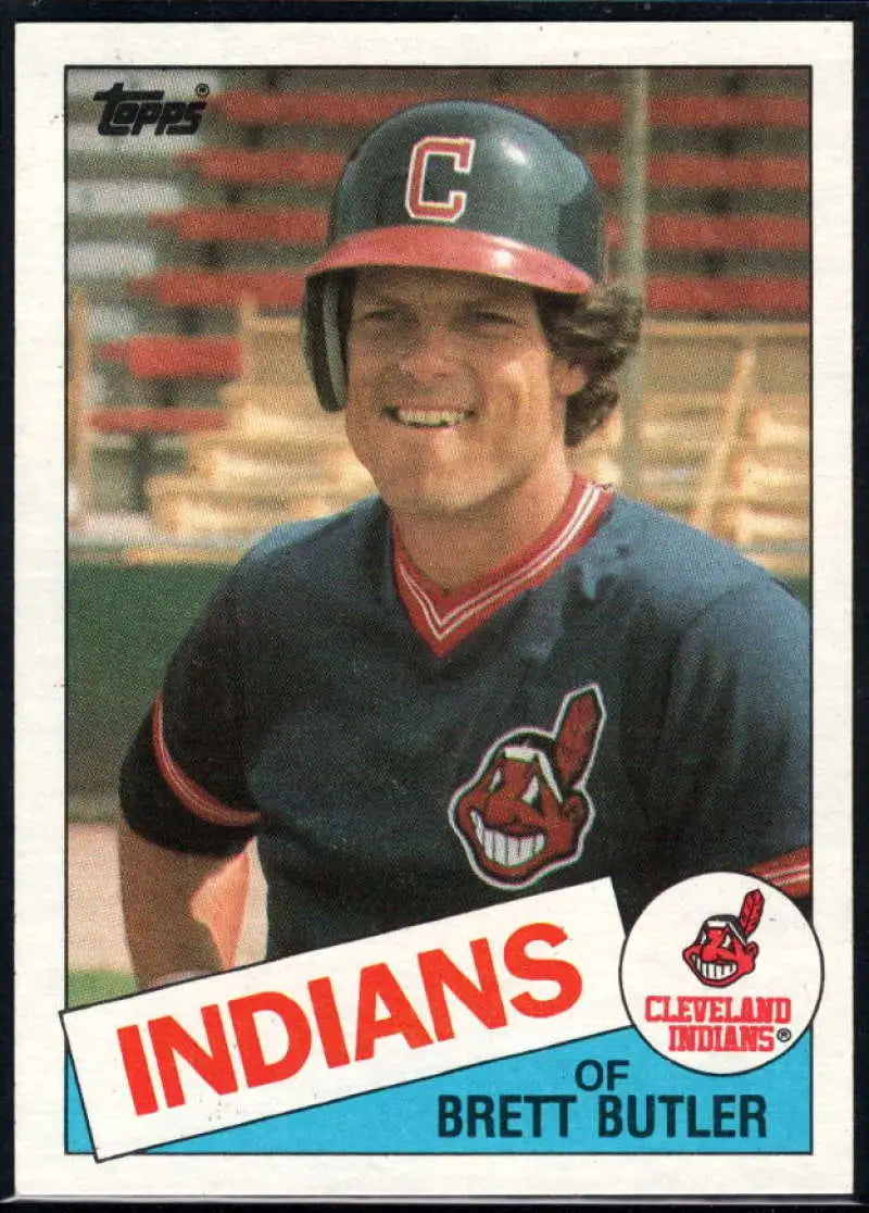 1985 Topps #637 Brett Butler EX Excellent Cleveland Indians Baseball Card - Baseball Card Single