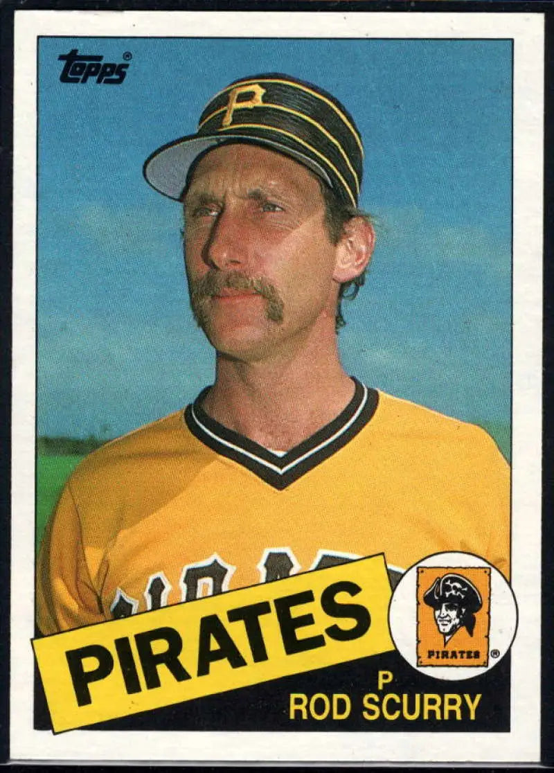 1985 Topps #641 Rod Scurry EX Excellent Pittsburgh Pirates Baseball Card - Baseball Card Single