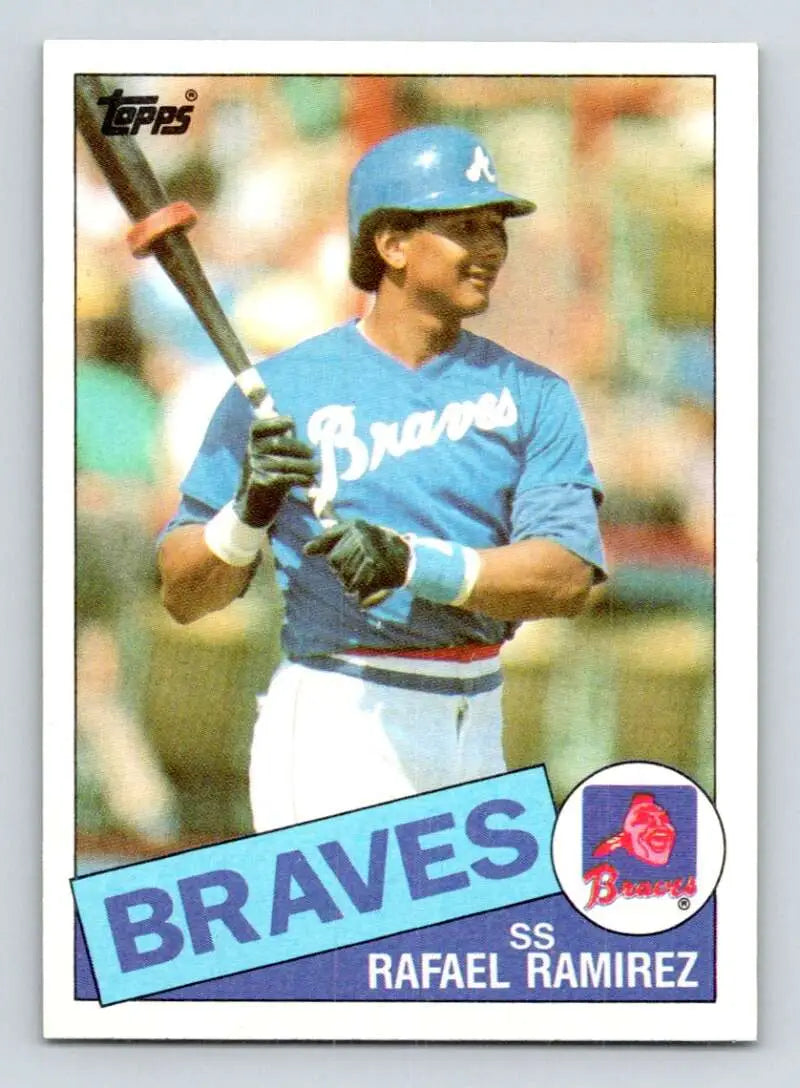 1985 Topps #647 Rafael Ramirez EX Excellent Atlanta Braves Baseball Card - Baseball Card Single