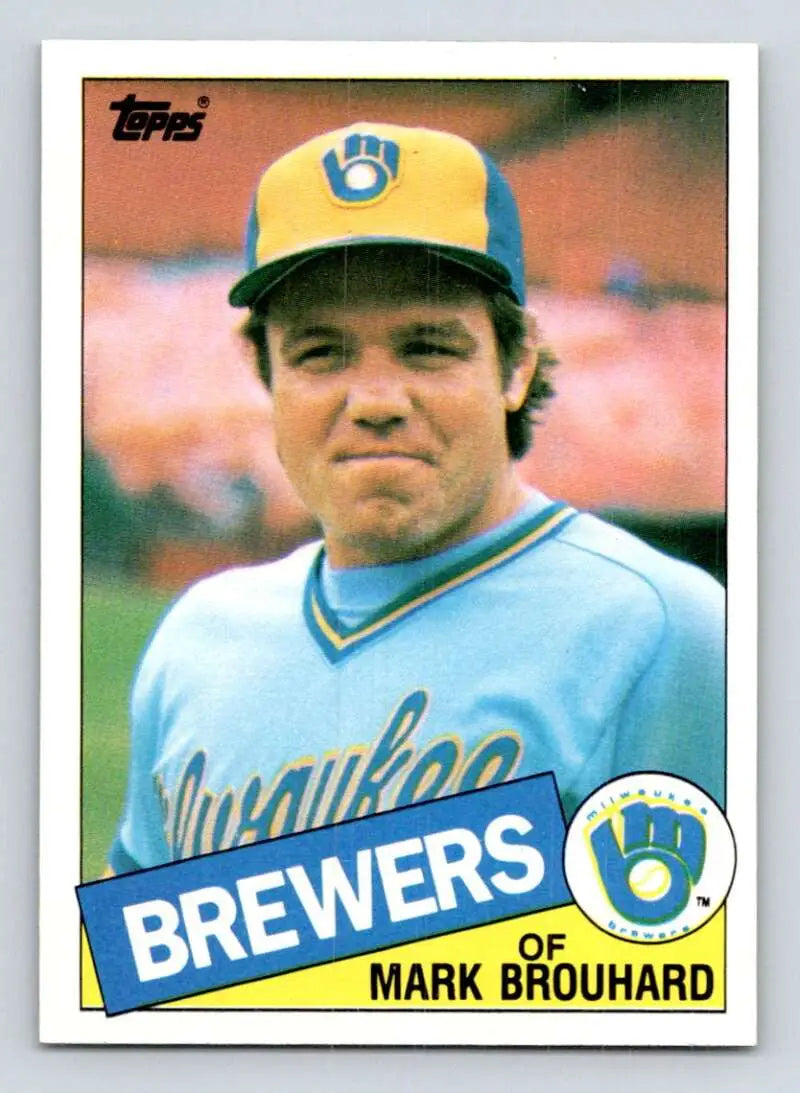 1985 Topps #653 Mark Brouhard EX Excellent Milwaukee Brewers Baseball Card - Baseball Card Single
