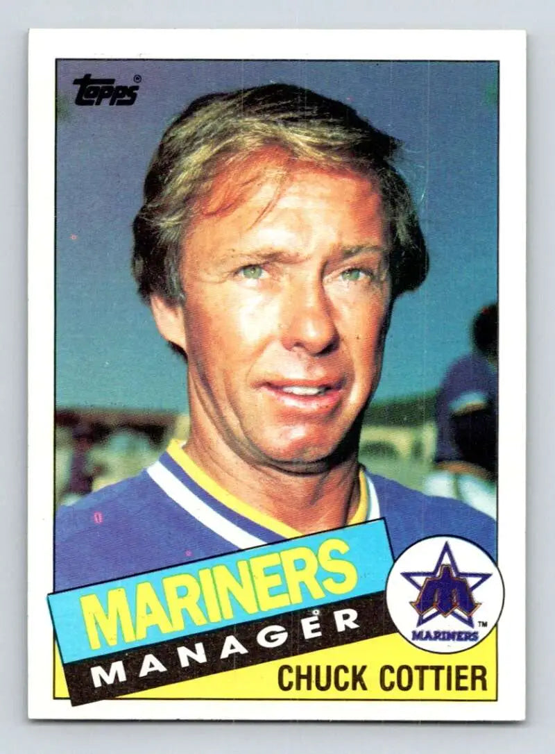 1985 Topps #656 Chuck Cottier EX Excellent Seattle Mariners Baseball Card - Baseball Card Single