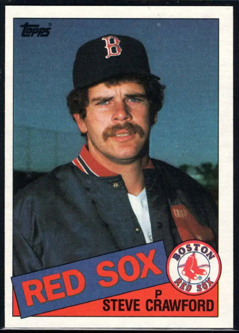 1985 Topps #661 Steve Crawford EX Excellent Boston Red Sox Baseball Card - Baseball Card Single