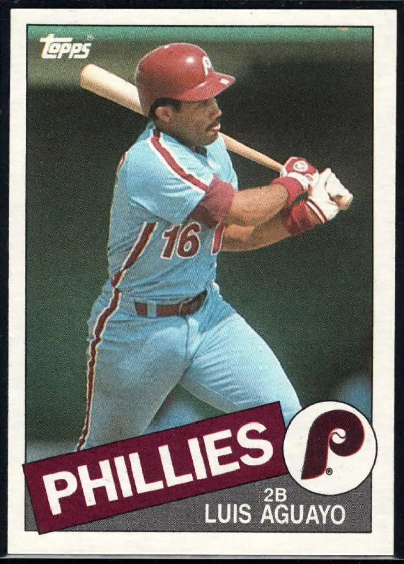 1985 Topps #663 Luis Aguayo EX Excellent Philadelphia Phillies Baseball Card - Baseball Card Single