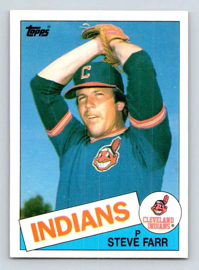1985 Topps #664 Steve Farr EX Excellent RC Rookie Cleveland Indians Baseball Card - Baseball Card Single