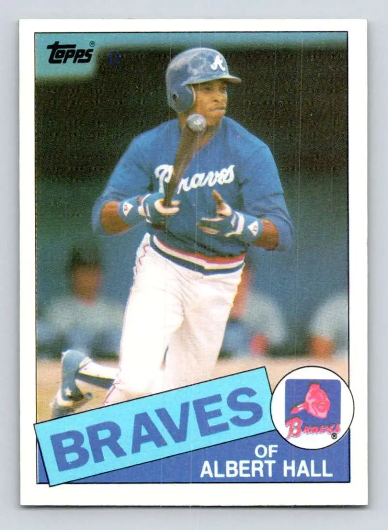 1985 Topps #676 Albert Hall EX Excellent RC Rookie Atlanta Braves Baseball Card - Baseball Card Single