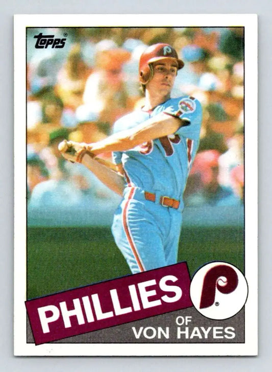 1985 Topps #68 Von Hayes EX Excellent Philadelphia Phillies Baseball Card - Baseball Card Single