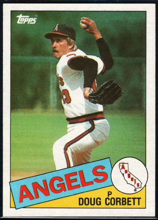 1985 Topps #682 Doug Corbett EX Excellent California Angels Baseball Card - Baseball Card Single