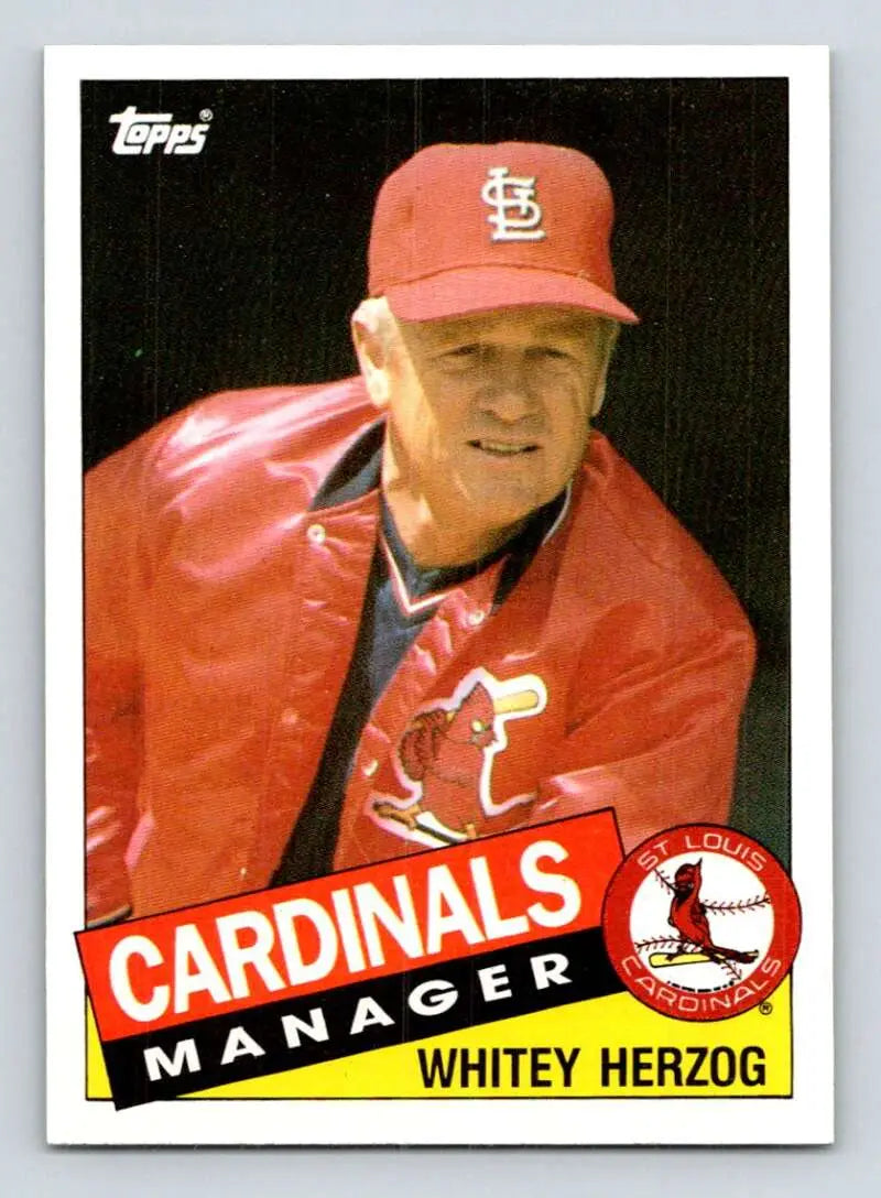 1985 Topps #683 Whitey Herzog EX Excellent St. Louis Cardinals Baseball Card - Baseball Card Single