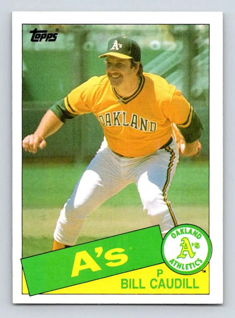 1985 Topps #685 Bill Caudill EX Excellent Oakland Athletics Baseball Card - Baseball Card Single
