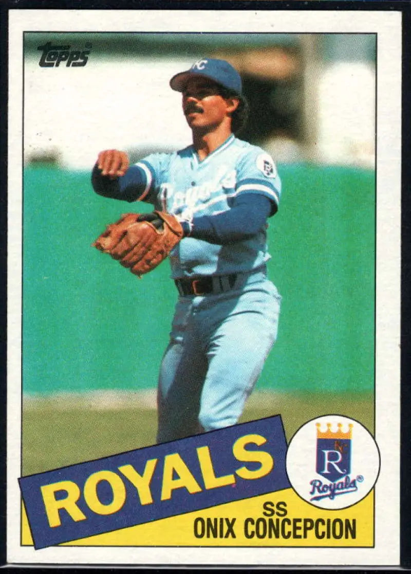 1985 Topps #697 Onix Concepcion EX Excellent Kansas City Royals Baseball Card - Baseball Card Single